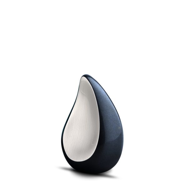 580 TearDrop™ Keepsake Urn Midnight & Bru Pewter