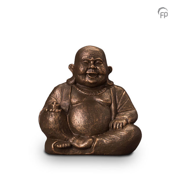 UGK 042 A Keramische urn brons Boeddha