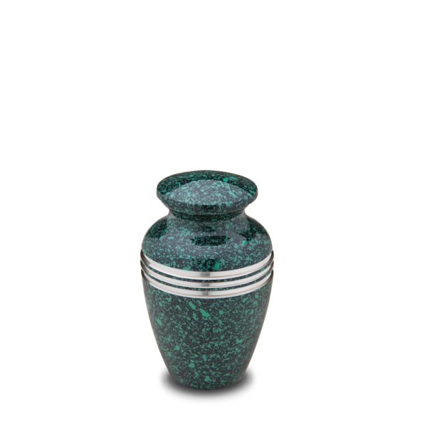 K213 Classic™ Keepsake Urn Speckled Emerald & Bru Pewter