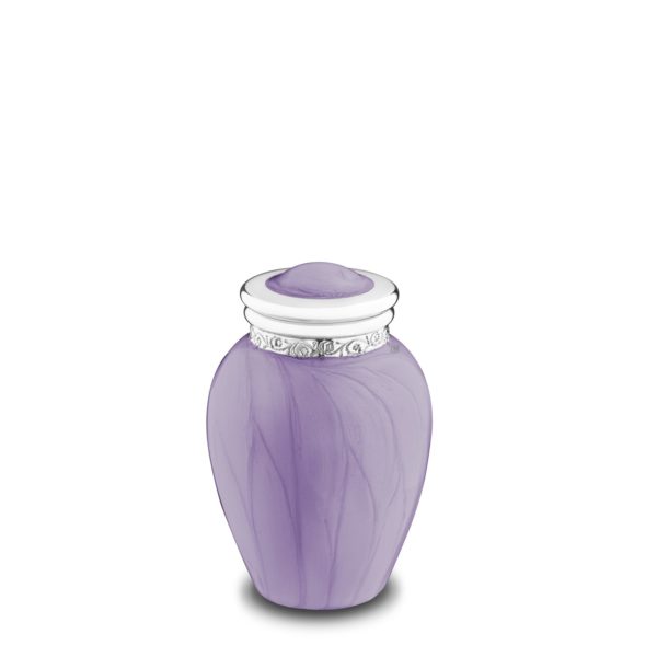 K298 Blessing™ Keepsake Urn Pearl Lavender & Pol Silver