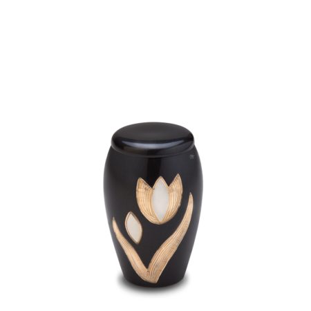 K502 Majestic™ Tulp Aandenken Urn Midnight & Bru Pewter