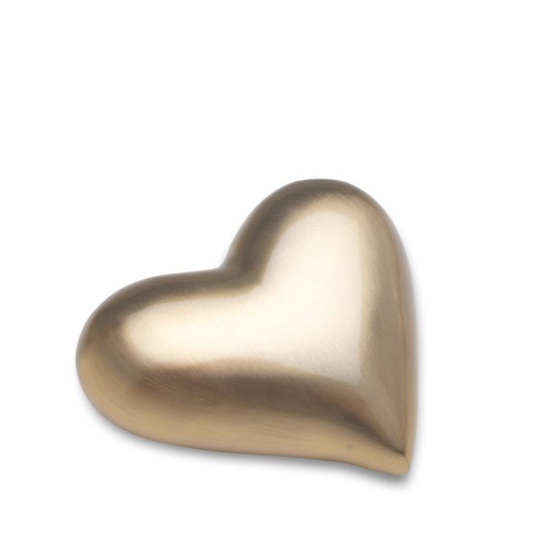 K600 Heart Keepsake Urn Bru Gold