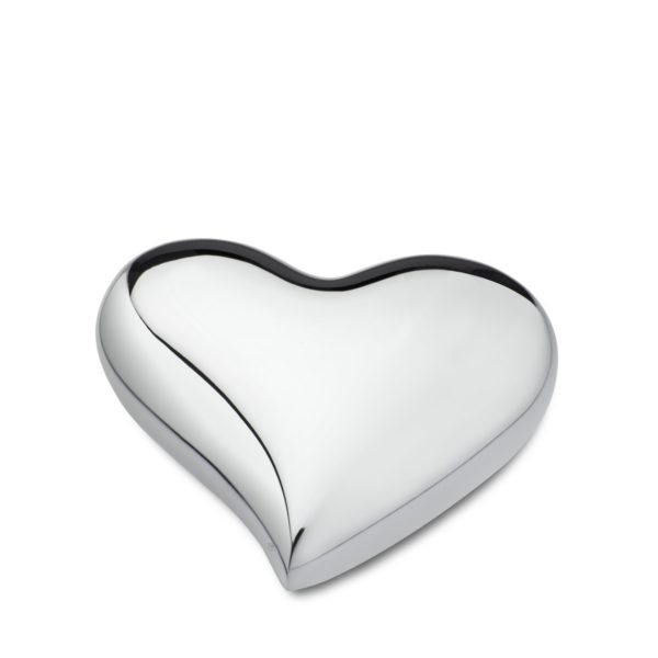 K603 Heart Keepsake Urn Pol Silver