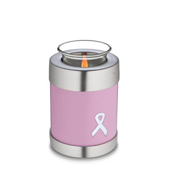 T900 Awareness™ Tealight Urn Pink & Bru Pewter