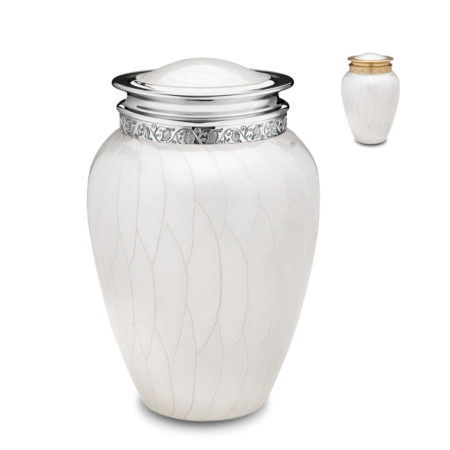 Messing Urn Blessing Urn Pearl White