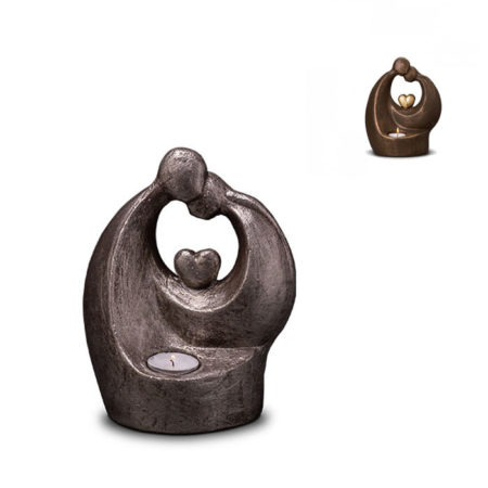 UGK 045 AT Keramische urn brons Verlichte troost (waxine)